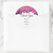 Tropical Floral Wedding Runder Aufkleber (Tasche)