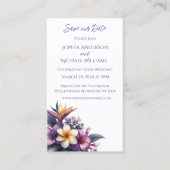 Tropical Floral Wedding-Save the Date- Visitenkarte (Vorderseite)
