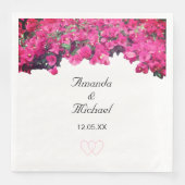 Tropical Floral Wedding Serviette (Vorderseite)