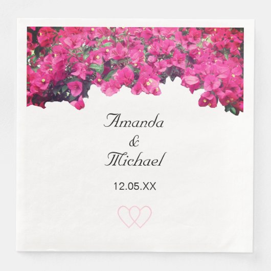 Tropical Floral Wedding Serviette (Vorderseite)