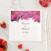Tropical Floral Wedding Serviette (Beispiel)