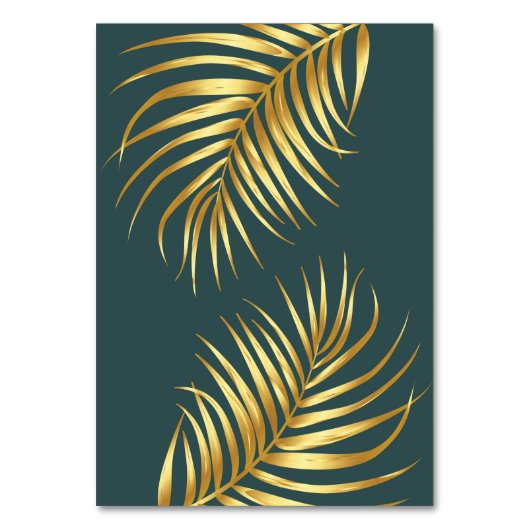 Tropical Floral Wedding Tischnummer (Rückseite)