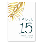 Tropical Floral Wedding Tischnummer (Vorderseite)