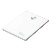 Tropical Floral Wedding Vielen Dank Watercolor Notizblock (Rotiert)