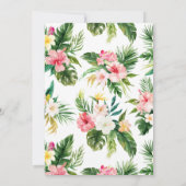 Tropical Floral Wreath Baby Dusche Brunch Einladung (Rückseite)
