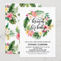 Tropical Floral Wreath Baby Dusche Brunch