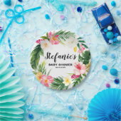 Tropical Floral Wreath Summer Baby Dusche Pappteller (Party)