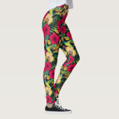 Tropical Florals and Hummingbird - Summer Botanica Leggings (Rechts)