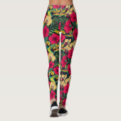 Tropical Florals and Hummingbird - Summer Botanica Leggings (Rückseite)