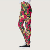 Tropical Florals and Hummingbird - Summer Botanica Leggings (Links)