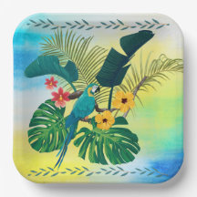 Tropical Florals Blätter Parrot