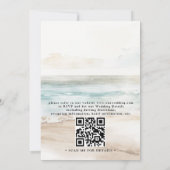 tropical florals protea beach qr code wedding einladung (Rückseite)