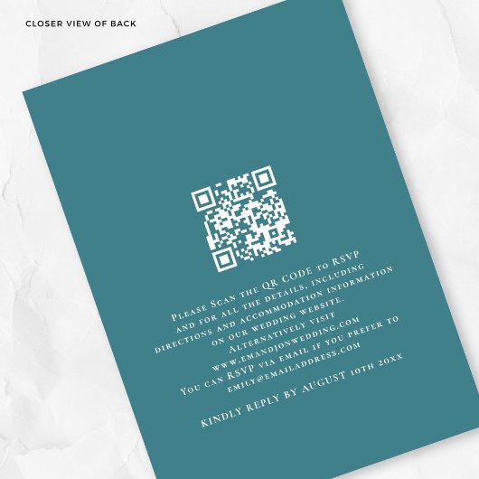 Tropical Florals wir machen QR-Code Hochzeit Einladung