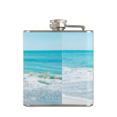 Tropical Florida Beach Sand Ocean Waves Sandpiper Flachmann (Rückseite)