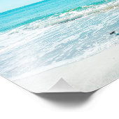 Tropical Florida Beach Sand Ocean Waves Sandpiper Fotodruck (Ecke)