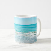 Tropical Florida Beach Sand Ocean Waves Sandpiper Kaffeetasse (VorderseiteRechts)