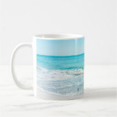 Tropical Florida Beach Sand Ocean Waves Sandpiper Kaffeetasse (Links)