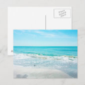 Tropical Florida Beach Sand Ocean Waves Sandpiper Postkarte (Vorne/Hinten)