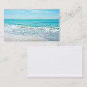 Tropical Florida Beach Sand Ocean Waves Sandpiper Visitenkarte (Vorne/Hinten)