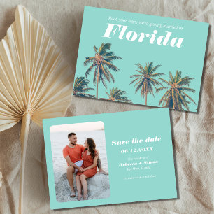 Tropical Florida Beach Wedding Foto Save the Date