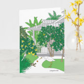 Tropical Florida - Blank Card Karte (Gelbe Blume)