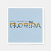 Tropical Florida Coastal Paper Napkin Serviette (Vorderseite)