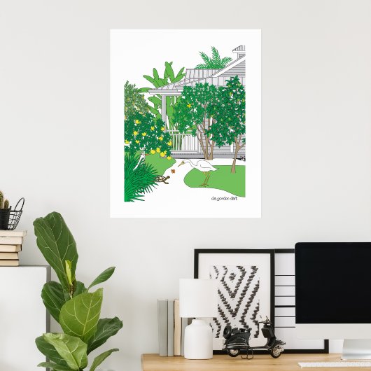 Tropical Florida House Poster (Heimbüro)