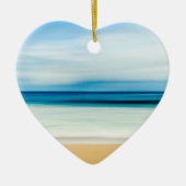 Tropical Florida Sandy Beach, Ocean & Waves Keramik Ornament (Vorne)