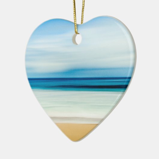 Tropical Florida Sandy Beach, Ocean & Waves Keramik Ornament (Links)