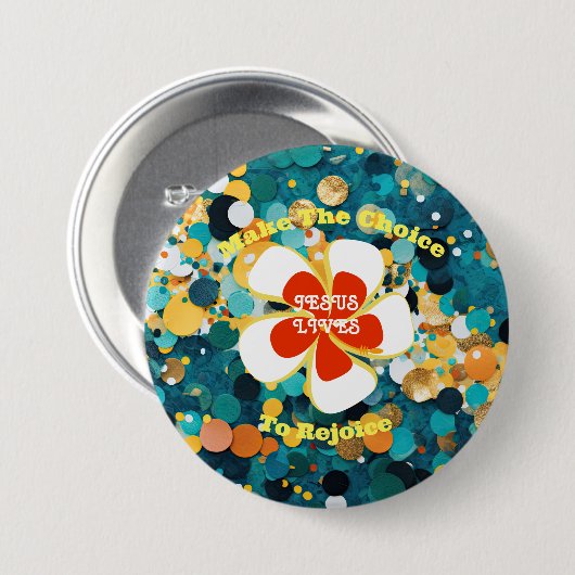 Tropical Flower Button (Vorne & Hinten)