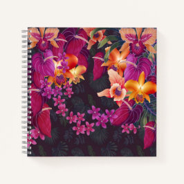 Tropical Flower Frenzy Notebook Notizblock