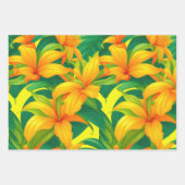 Tropical Flower Geschenkpapier Set (Vorderseite 3)