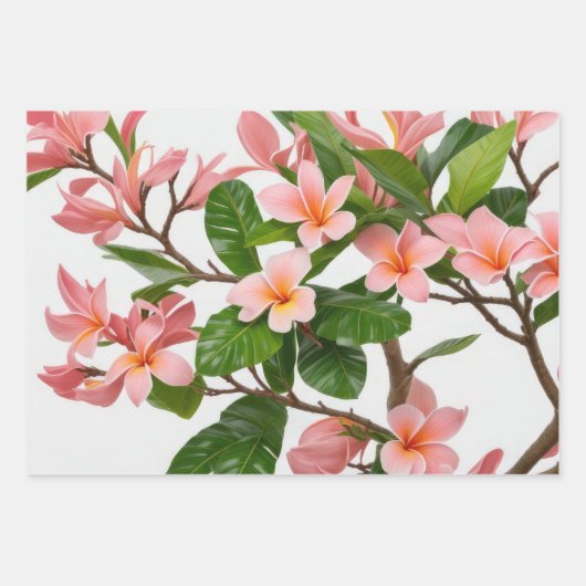 Tropical Flower Geschenkpapier Set (Vorderseite 2)