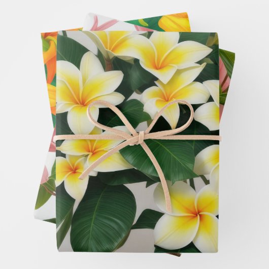 Tropical Flower Geschenkpapier Set (Beispiel)