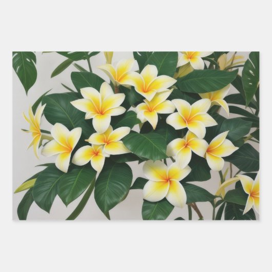 Tropical Flower Geschenkpapier Set (Vorderseite)