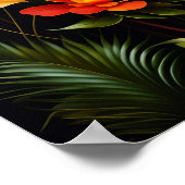 Tropical Flowers & Birds | Modern Haeckel Poster (Ecke)