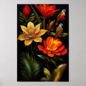 Tropical Flowers & Birds | Modern Haeckel Poster (Vorne)