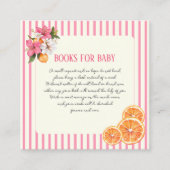Tropical Flowers Citrus Baby Book Request Card Begleitkarte (Vorderseite)