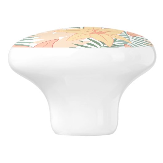 Tropical Flowers Keramikknauf (Seitenansicht)