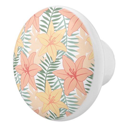 Tropical Flowers Keramikknauf (Rechts)
