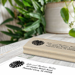 Tropical Foliage Beach Lights Weihnachtsfeiertag Gummistempel