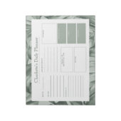 Tropical Foliage Custom Daily Desk Planner Notizblock (Rotiert)