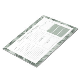 Tropical Foliage Custom Daily Desk Planner Notizblock