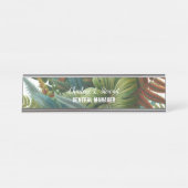 Tropical Foliage Desk Name Plakat Schreibtischnamensplakette (Vorderseite )