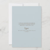 Tropical Foliage Dusty Blue Jungle Baby Dusche Einladung (Rückseite)