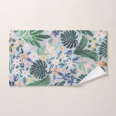 Tropical Foliage Floral Pattern Badhandtuch Set (Handtuch)