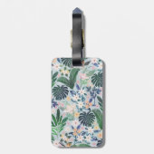 Tropical Foliage Floral Pattern Gepäckanhänger (Rückseite vertikal)