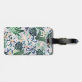 Tropical Foliage Floral Pattern Gepäckanhänger (Rückseite horizontal)