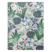Tropical Foliage Floral Pattern Notizblock (Vorderseite)