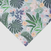 Tropical Foliage Floral Pattern Seidenpapier (Ausschnitt)
